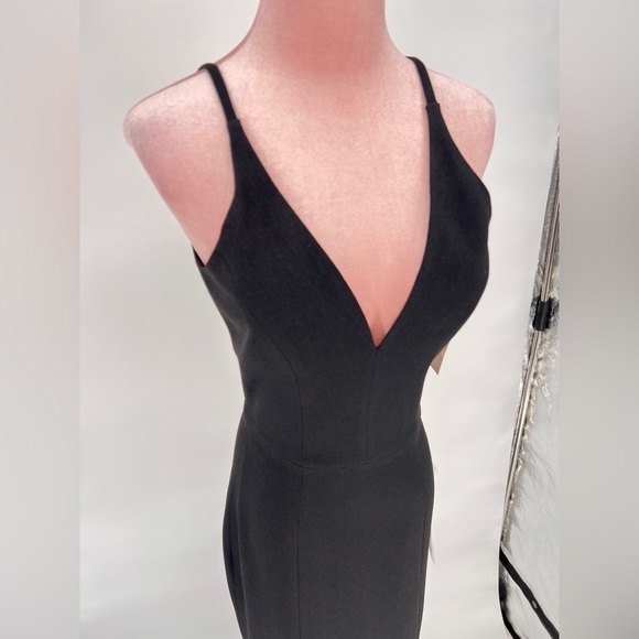 NWT Dress The Population Iris Slit Crepe Gown - Picture 8 of 15